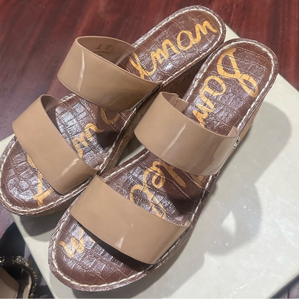 Sam Edelman Beige Slide Sandals